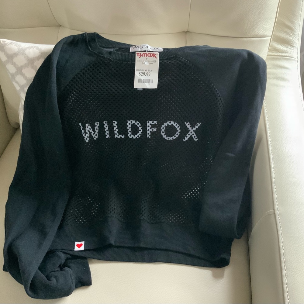 NEW WILDFOX mesh black sweatshirt